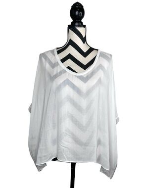 Helmut Lang Sz S Boat Neck Sheer Relaxed Oversized Minimalist Tunic Top